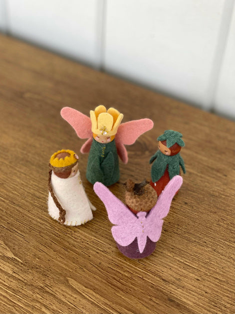 Peg Dolls Fairy Seasons Set Nature Inspired (RING NOT INCLUDED