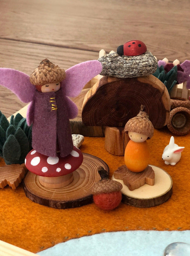 Autumn Peg Doll Garden / Nature Inspired Playscape - Studio Ametller