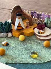 Bees Peg Doll Garden / Nature Inspired Playscape - Studio Ametller