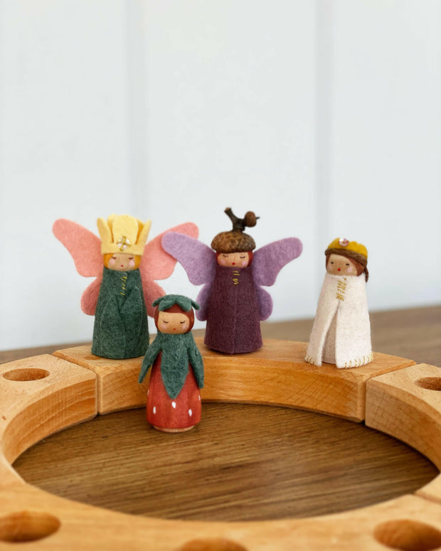 Peg Dolls Fairy Seasons Set / Nature Inspired (RING NOT INCLUDED) - Studio Ametller