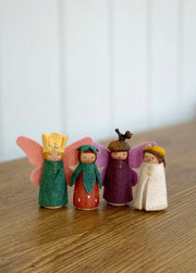 Peg Dolls Fairy Seasons Set / Nature Inspired (RING NOT INCLUDED) - Studio Ametller