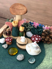 Spring Fairy Peg Doll Garden / Nature Inspired Playscape - Studio Ametller