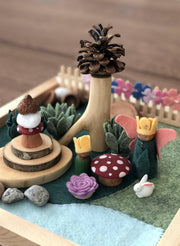 Spring Fairy Peg Doll Garden / Nature Inspired Playscape - Studio Ametller