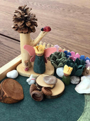 Spring Fairy Peg Doll Garden / Nature Inspired Playscape - Studio Ametller