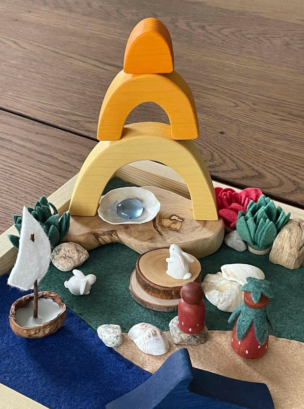 Summer Peg Doll Garden / Nature Inspired Playscape - Studio Ametller