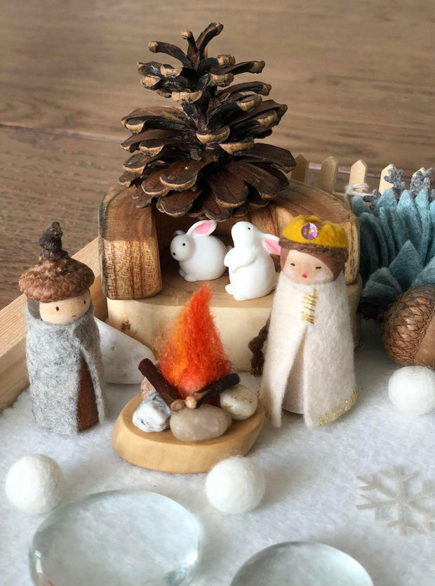 Winter Peg Doll Garden / Nature Inspired Playscape - Studio Ametller