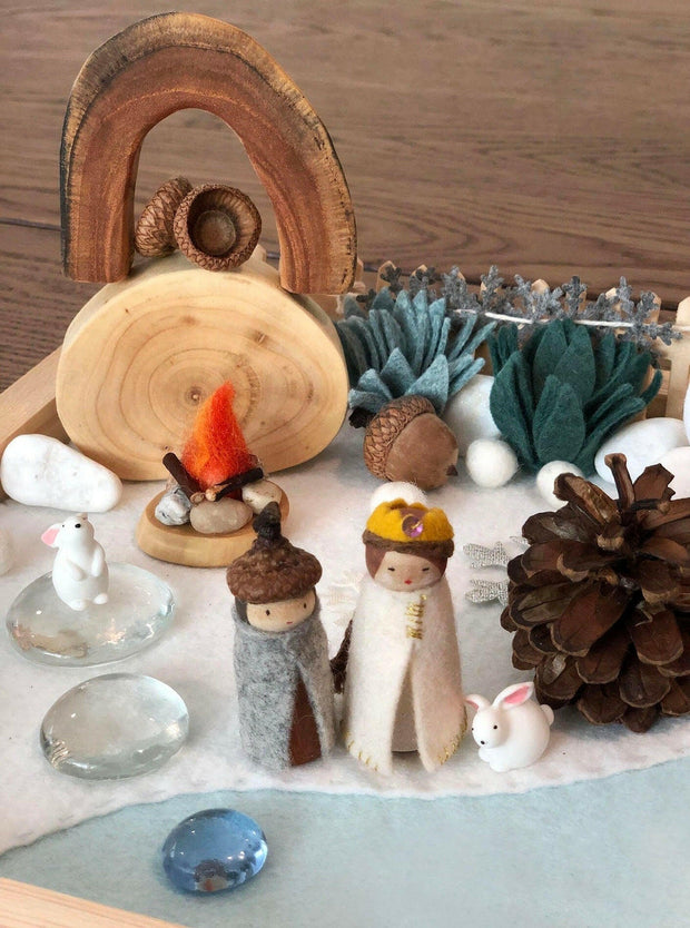 Winter Peg Doll Garden / Nature Inspired Playscape - Studio Ametller